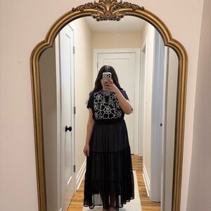 Elegant Black Handmade Dress (mexican artisan)